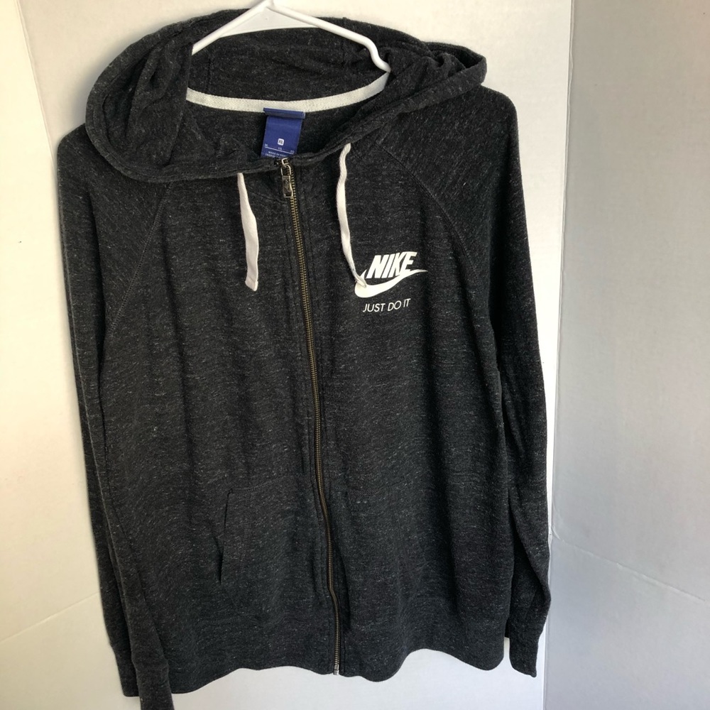 NIKE FULL ZIP COTTON HOODIE JACKET SIZE XL BLACK